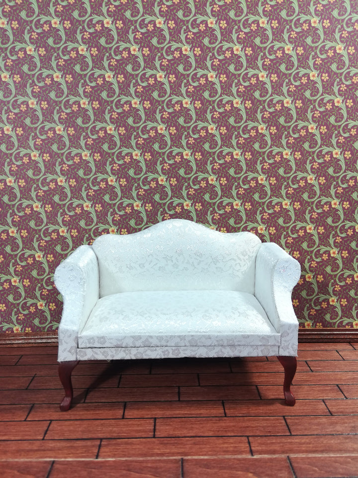 ollhouse Wallpaper Ravenhurtst Brodnax Victorian Maroon and Green 1:12 Scale