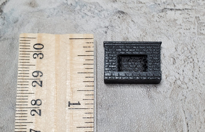 1:144 Scale Fireplace Brick Dollhouse Miniature Black Can be Painted