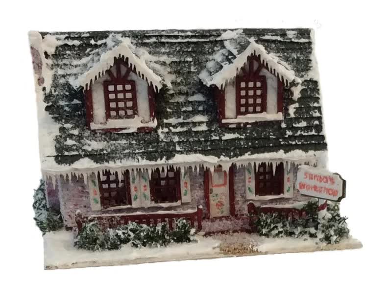 1:144 Scale Dollhouse KIT Tiny Santa's Workshop 2 Level Kit Christmas Decor - Miniature Crush