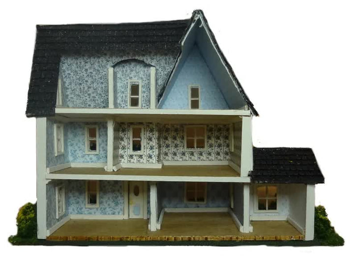1:144 Scale Dollhouse KIT Tiny Victorian Style 3 Levels Includes Greenery - Miniature Crush