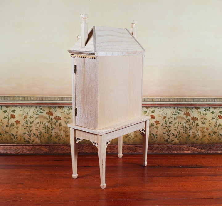 1:144 Scale Dollhouse with Table Unpainted 3 Level Front Opening Miniature - Miniature Crush