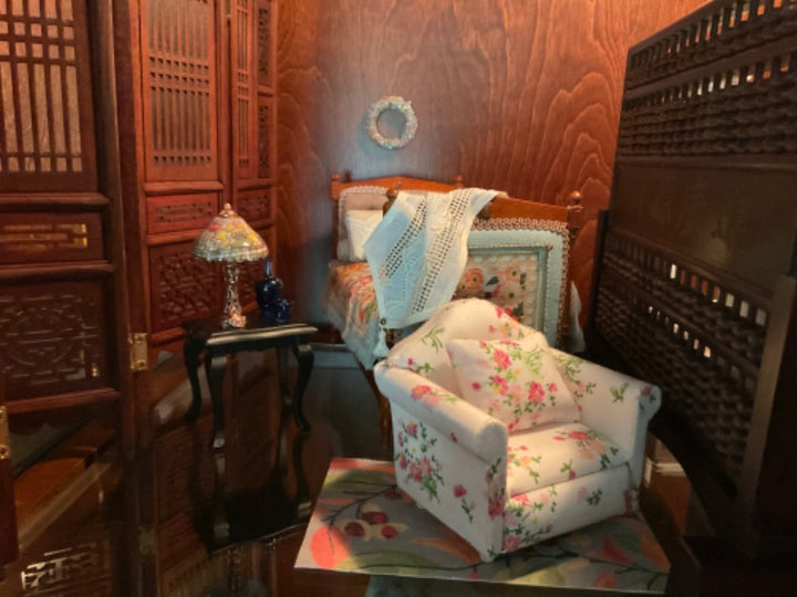 User Image Review Showing a warm wooden bedroom interior.