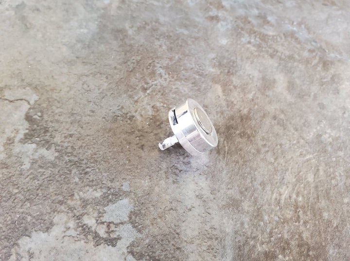 Dollhouse Miniature LED Battery Light Bulb on Silver Base 1:12 Scale