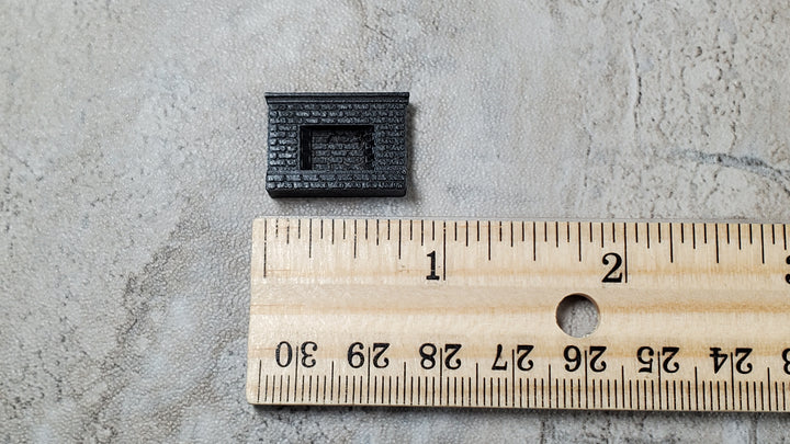 1:144 Scale Fireplace Brick Dollhouse Miniature Black Can be Painted
