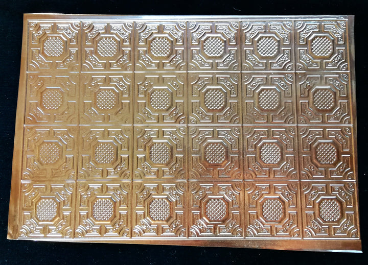 Dollhouse Miniature Tin Ceiling Embossed Real Copper 1:12 Scale 9.5" x 6.25" World Model Spain