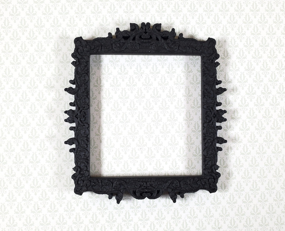 Dollhouse Miniature Picture Frame Black Victorian Style 1:12 Scale MC206