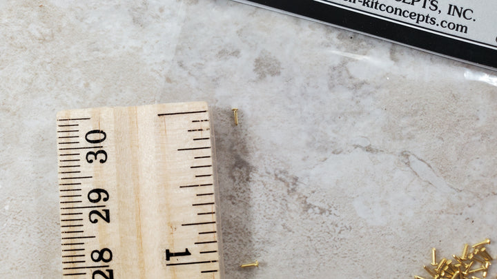 Cir-Kit 1/8" Brass Brads Nails 60 Pack for Dollhouse Tape Wire Set-ups CK1021-1