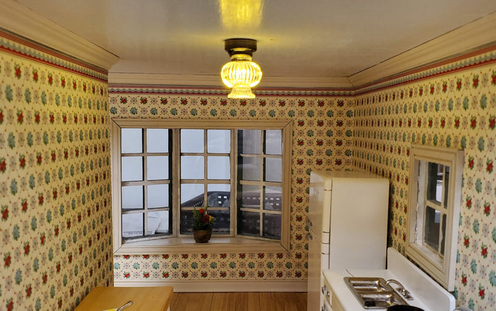 Dollhouse Battery Light Hanging Ceiling or Table Lamp 1:12 Scale Miniature