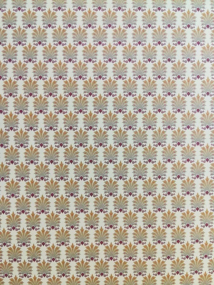 Dollhouse Miniature Brodnax Victorian Wallpaper Yellow Gold "Wainwright" 1:12 Scale