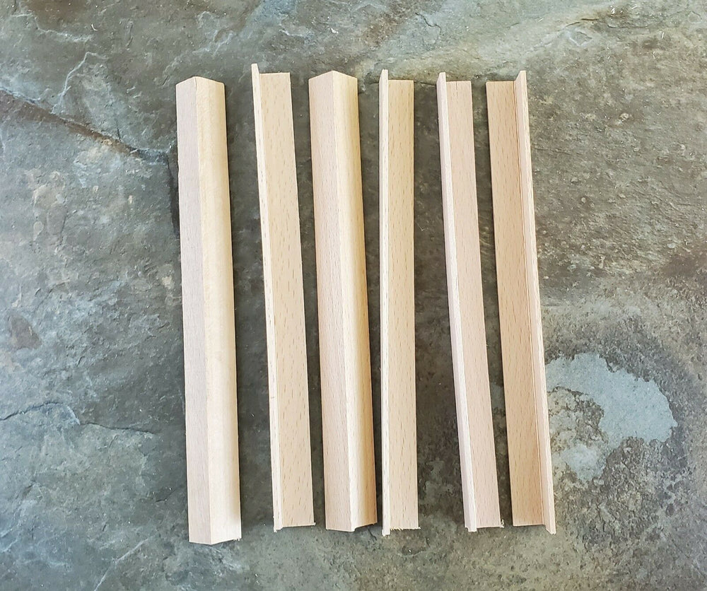 Dollhouse Miniatures 6" Pieces x6 Corner Trim Molding 1/2" x 1/2" x 6" - 70296