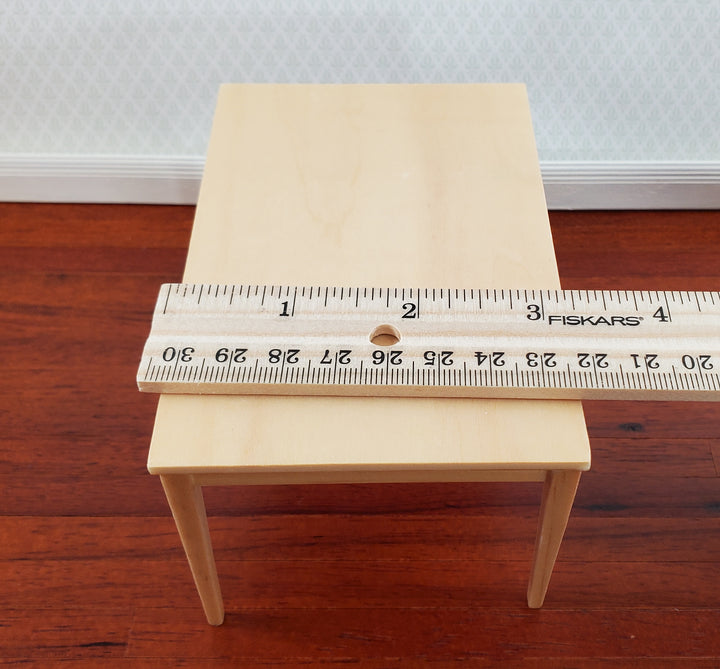 Dollhouse Modern Table Kitchen Dining Room Light Oak Finish 1:12 Scale Furniture