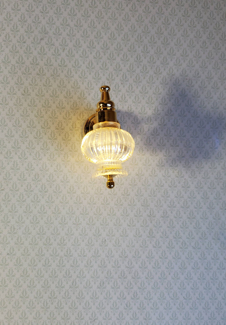 Dollhouse Battery Light Large Wall Sconce 1:12 Scale Miniature Warn Light Bulb
