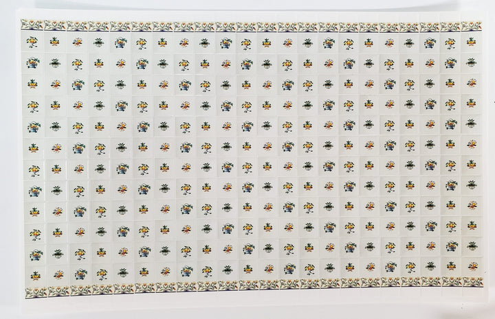 Dollhouse Delft Wall Tiles Fruit Embossed Heavy Card 1:12 Scale Kitchens World Model
