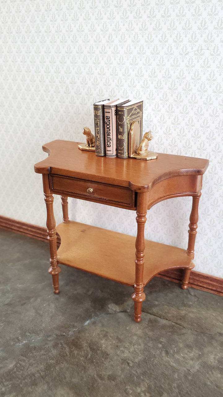 Dollhouse Miniature Kitty Cat Bookends Metal Gold Finish 1:12 Scale Accessory