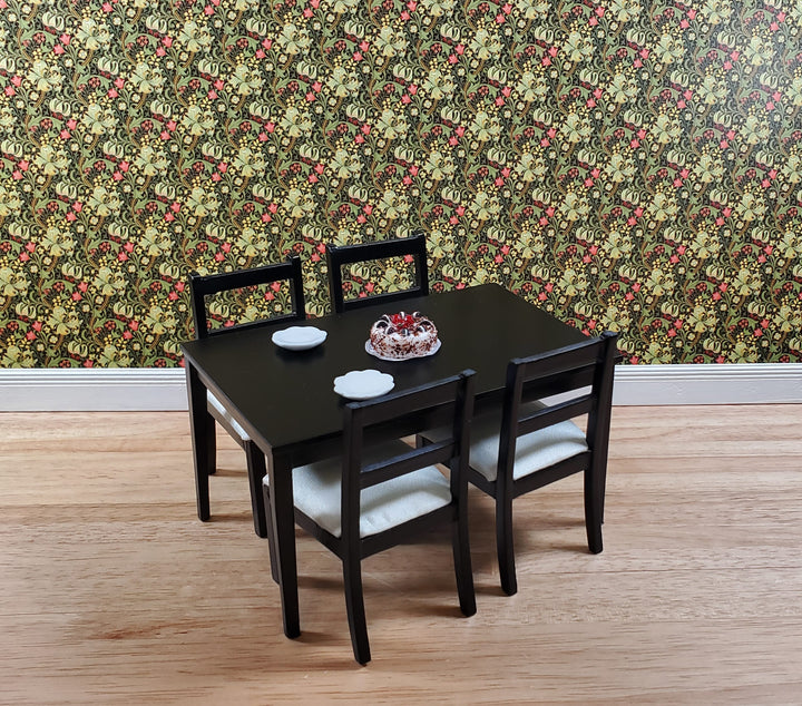 Dollhouse Wallpaper William Morris Lilies Flowers Green 1:12 Scale Itsy Bitsy