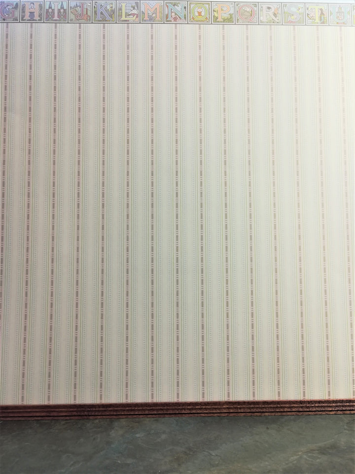 Dollhouse Brodnax Wallpaper Nursery Baby's Room "Mother Goose" 1:12 Scale