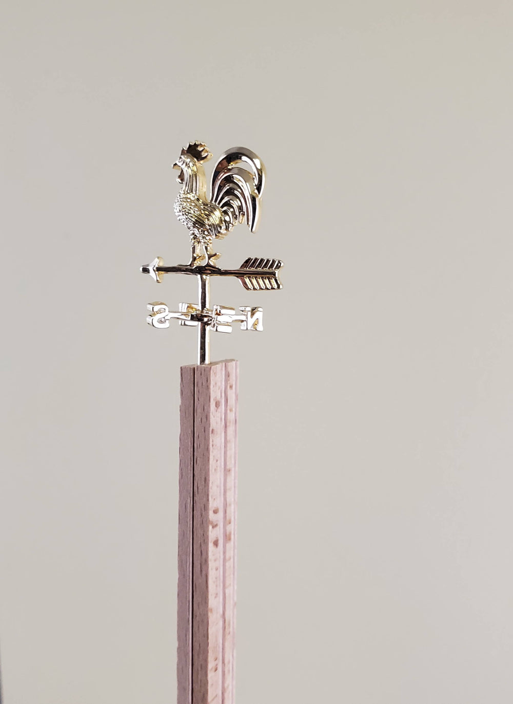 Dollhouse Small Brass Rooster Weathervane use in 1:24 or 1/12 Scale Miniatures