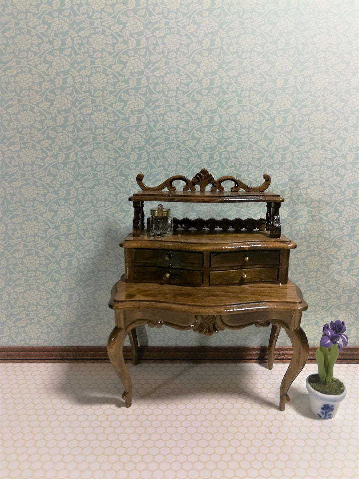 Dollhouse Miniature Wallpaper Pale Green & Cream "Tea Rose" Brodnax 1:12 Scale