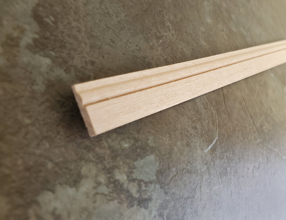 Dollhouse Baseboard Trim Molding 15mm x 45cm long 1:12 Scale Skirting