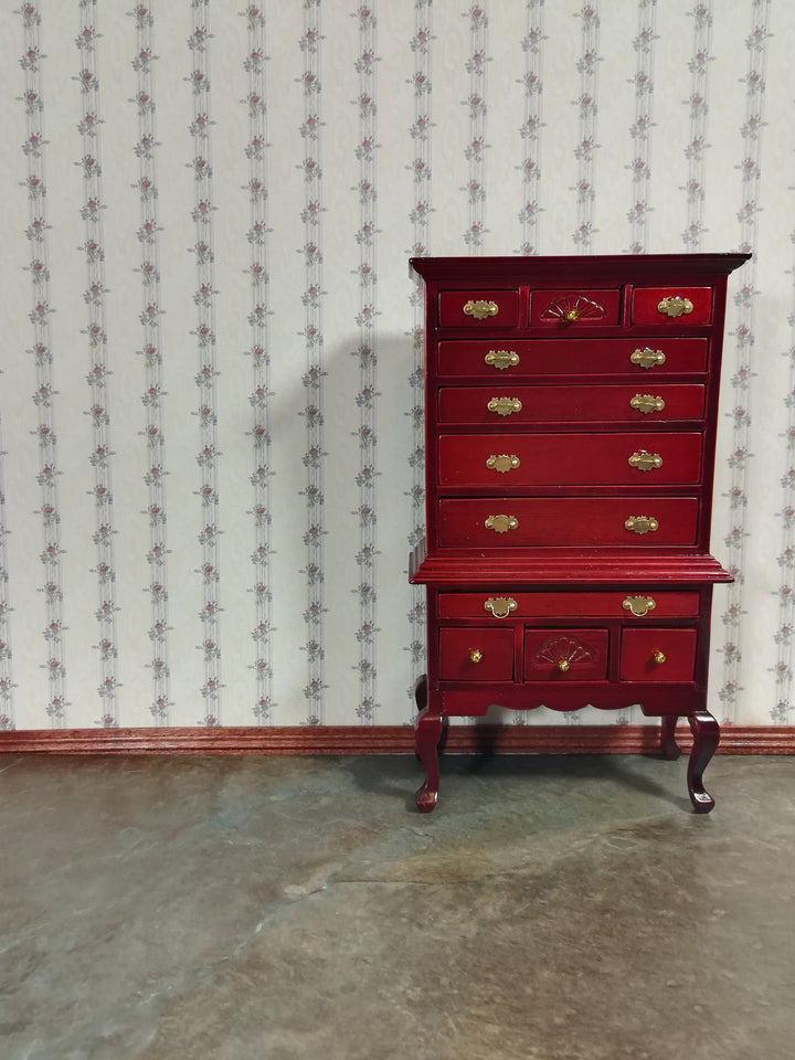 Dollhouse Wallpaper Floral Stripes 3 Sheets "Reflections Rose" 1:12 Scale Miniature