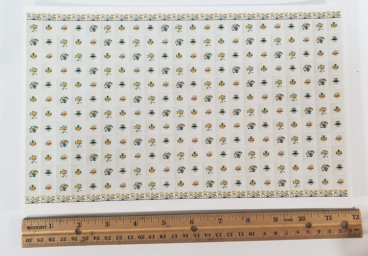 Dollhouse Delft Wall Tiles Fruit Embossed Heavy Card 1:12 Scale Kitchens World Model