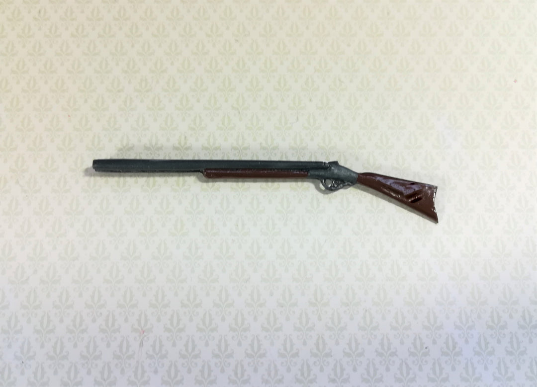 Dollhouse Miniature Shotgun Double Barrel 1:12 Scale Painted Metal 3"