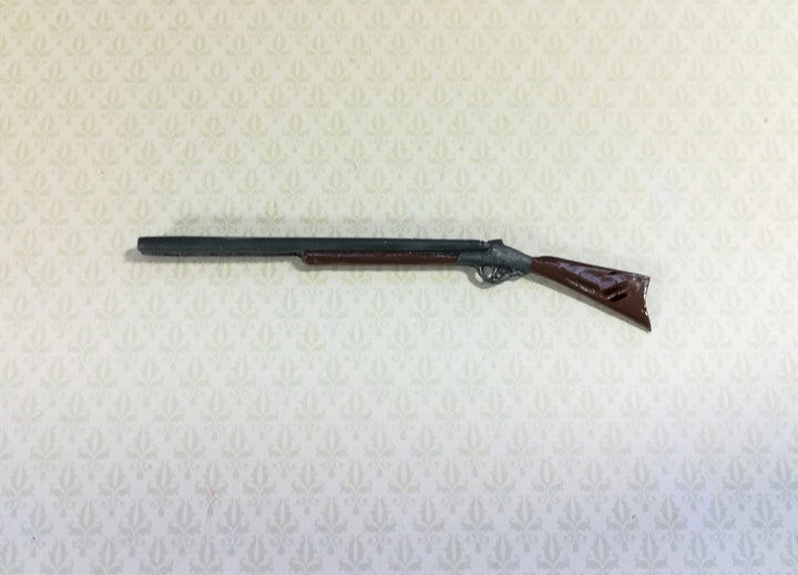 Dollhouse Miniature Shotgun Double Barrel 1:12 Scale Painted Metal 3"