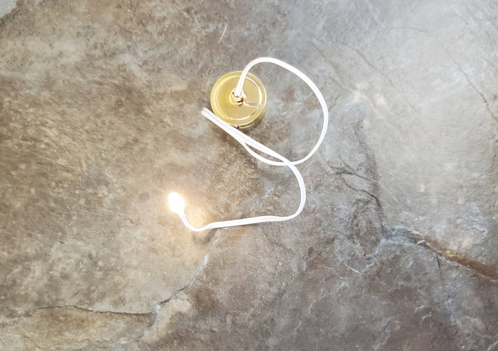 Dollhouse Miniature LED Battery Light Bulb on String Warm Light 1:12 Scale