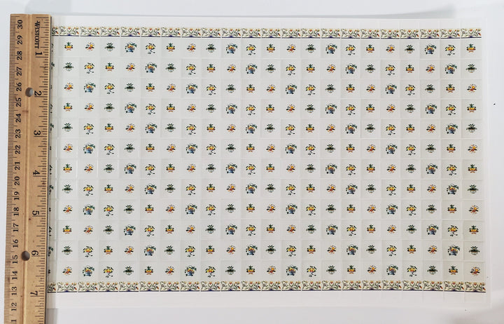 Dollhouse Delft Wall Tiles Fruit Embossed Heavy Card 1:12 Scale Kitchens World Model