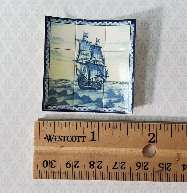 Dollhouse Small Wall "Tiles" Embossed Paper Tall Ship Nautical 1:12 Scale by World Model