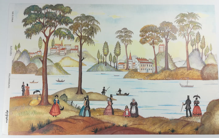 Dollhouse Wallpaper Colonial Williamsburg Mural MiniGraphics 1:12 Scale