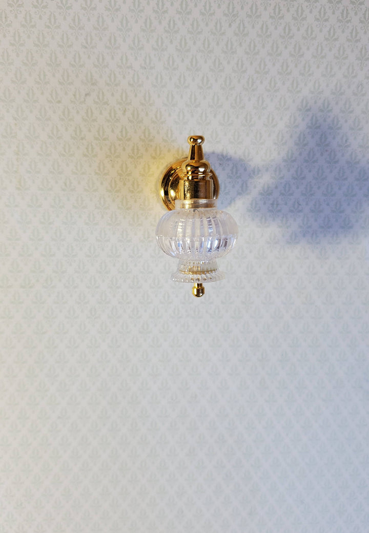 Dollhouse Battery Light Large Wall Sconce 1:12 Scale Miniature Warn Light Bulb