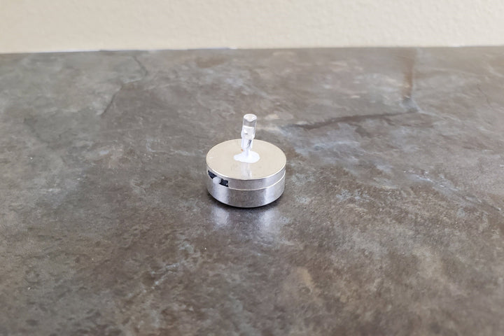 Dollhouse Miniature LED Battery Light Bulb on Silver Base 1:12 Scale