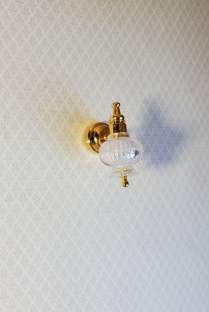 Dollhouse Battery Light Large Wall Sconce 1:12 Scale Miniature Warn Light Bulb