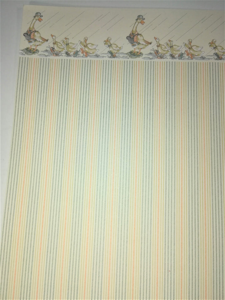 Dollhouse Nursery Wallpaper 3 Sheets "Dapper Ducks" MiniGraphics 1:12 Scale Miniature