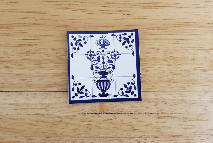Dollhouse Miniature Wall "Tiles" Embossed Paper Delft Flower Kitchen 1:12 Scale by World Model