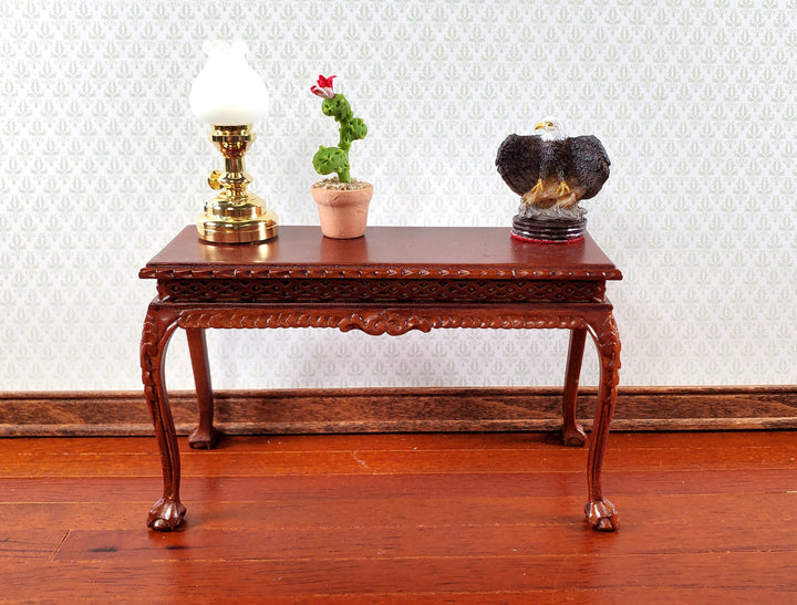 Dollhouse Cactus Tall Flowering Plant in a Terra Cotta Planter 1:12 Scale Miniature