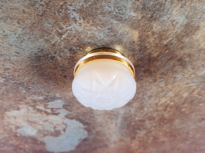 Dollhouse Ceiling Light Small Round Battery Operated 1:12 Scale Houseworks 2338