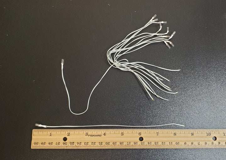 Dollhouse 16V GOW Grain of Wheat Bulb with Wire Set of 10 1:12 Scale HW8102 - MiniatureCrush