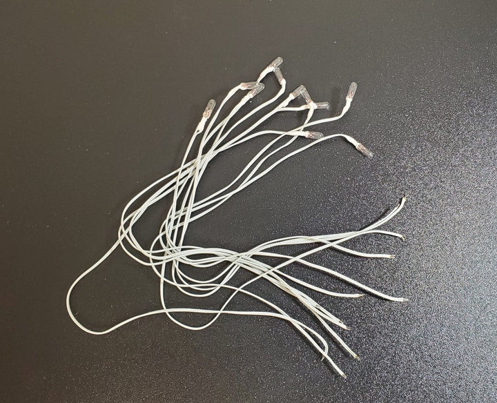 Dollhouse 16V GOW Grain of Wheat Bulb with Wire Set of 10 1:12 Scale HW8102 - MiniatureCrush