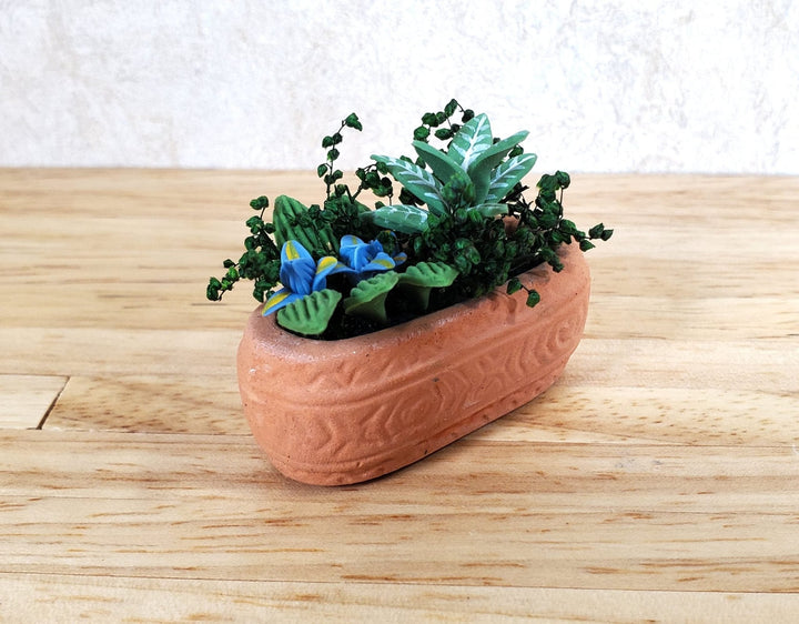 Dollhouse Assorted Plants in a Terra Cotta Planter 1:12 Scale Miniature - MiniatureCrush