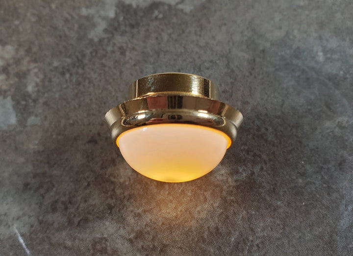 Dollhouse Battery Ceiling Light Low Profile Warm Light 1:12 Scale Houseworks - MiniatureCrush