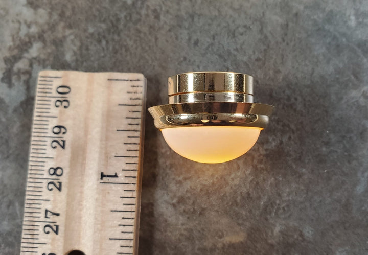 Dollhouse Battery Ceiling Light Low Profile Warm Light 1:12 Scale Houseworks - MiniatureCrush