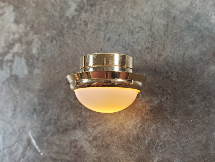 Dollhouse Battery Ceiling Light Low Profile Warm Light 1:12 Scale Houseworks - MiniatureCrush