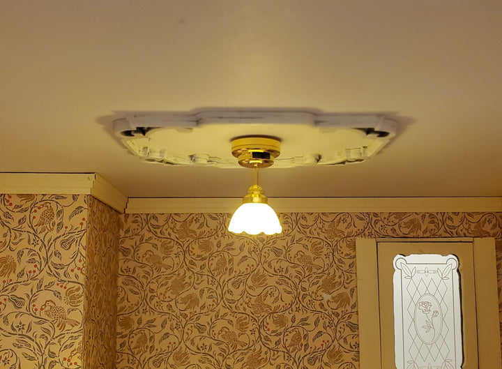 Dollhouse Battery Light Hanging Norwich Ceiling Lamp 1:12 Scale Houseworks - MiniatureCrush