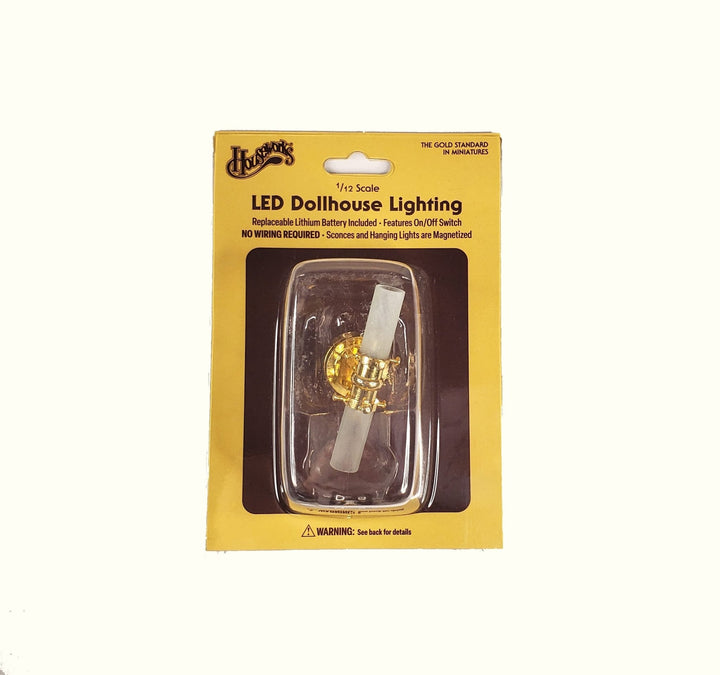 Dollhouse Battery Tube Light Wall Sconce Modern Miniature 1:12 Scale Houseworks - MiniatureCrush