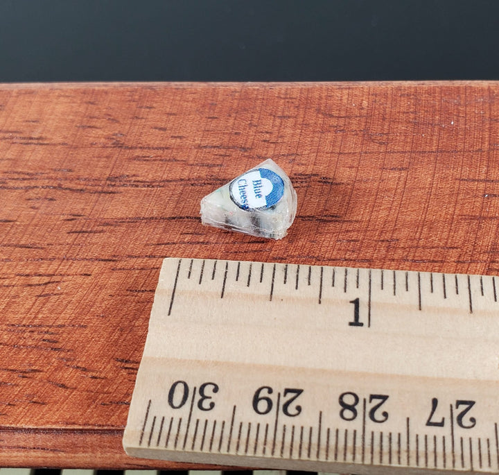Dollhouse Blue Cheese Wedge Package 1:12 Scale Miniature Food Handmade - MiniatureCrush