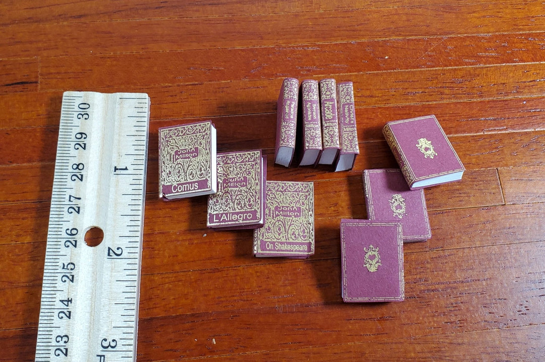 Dollhouse Book Set of 10 James Milton 1:12 Scale Miniatures (blank inside) - Miniature Crush