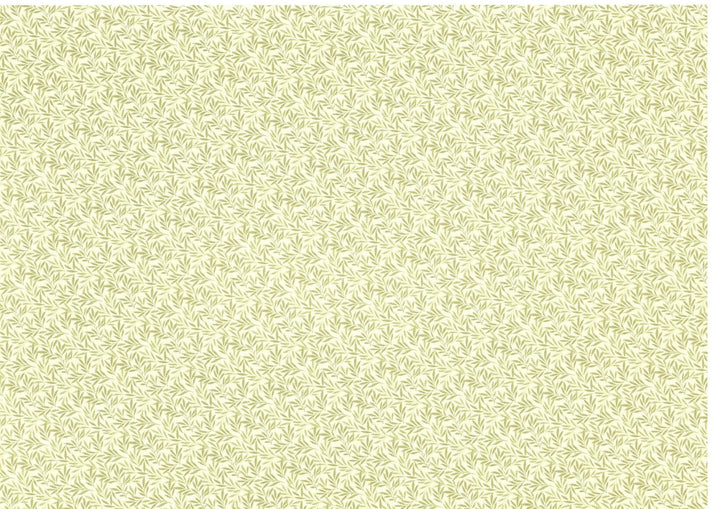 Dollhouse Miniature Wallpaper Brodnax Green & Cream Leaves "Willow" 1:12 Scale - Miniature Crush