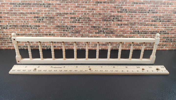 Dollhouse Porch Deck Railing Unpainted or White 1:12 Scale Miniature Assembled - Miniature Crush